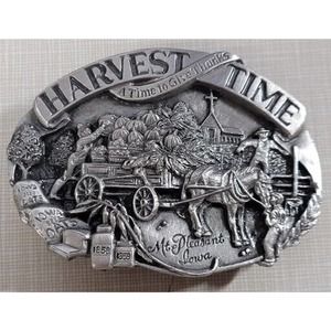 VTG Iowa Farm Siskiyou Belt Buckle 1985 Field Crop Harvest Time Limited Edition